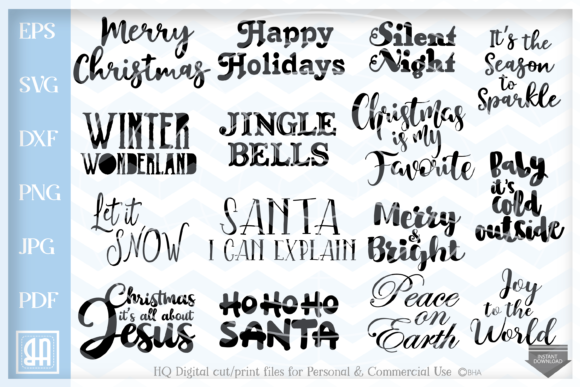 Christmas Sayings Bundle Crafts