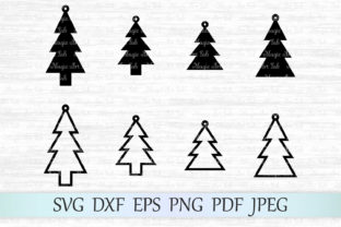 Christmas Tree Earrings for Crafts and Branding