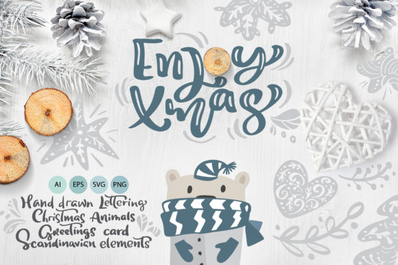 Enjoy Xmas Scandinavian Christmas Design
