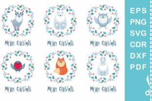 Floral Christmas Woodland Animals for Crafts