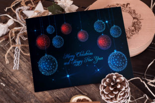 Magical Christmas Night Greeting Cards Print Templates