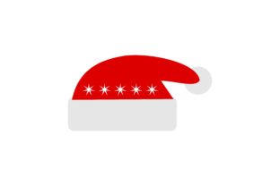 Santa Hat Christmas Logo for Festive Branding